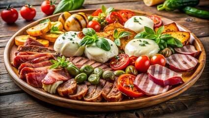 meats, fresh vegetables, and gooey melted mozzarella cheese.