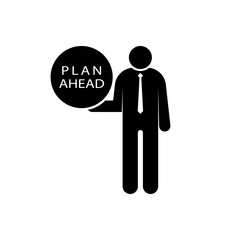 Plan Ahead. Purpose Future, Progress Symbol. 