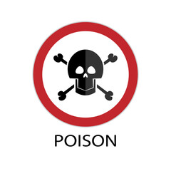 Poison Icon. Toxic Symbol for Design and Website, Presentation or Application. 