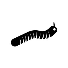 Worm Icon. Caterpillar Symbol - Vector. 