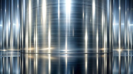 Metallic silver abstract background with mirror texture featuring elegant gray surface and luxurious chrome or aluminum reflective design elements.