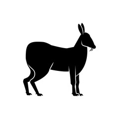 Musk Deer. Conservation Animal Symbol. Fanged Mammal Symbol. 