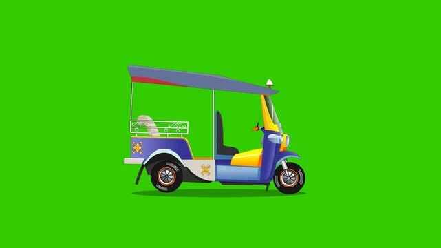 Animated Running Tuk-Tuk