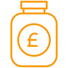 Pound Money Jar Icon
