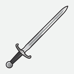 Vector illustration Sword. Vector design Sword. Sword Vector Cartoon design illustration and icon for website, digital and print