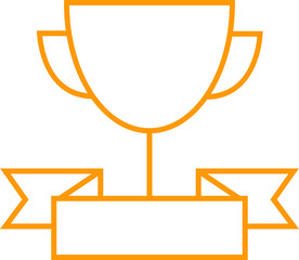 Award Trophy with Ribbon Icon
