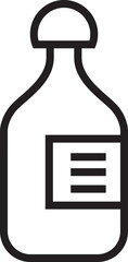 Beverage Bottle Line Icon
