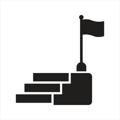 Stairs icon. Steps to success icon