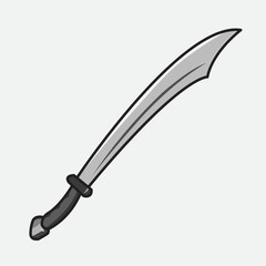 Vector illustration Sword. Vector design Sword. Sword Vector Cartoon design illustration and icon for website, digital and print