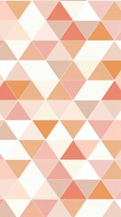 Abstract Geometric Pink, Orange, and White Triangle Pattern Wallpaper