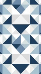 Fototapeta premium Abstract Geometric Blue And White Wallpaper Pattern