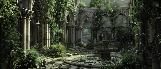 medieval, fantasy, palace, courtyard, kingdom, magical  Fantasy RPG character 