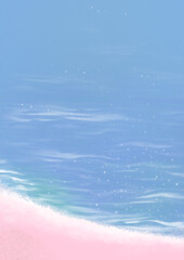 Obraz premium Pink Beach background illustration