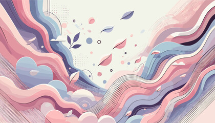 The concept of the image of a beautiful world of mutual support. Vector illustration.