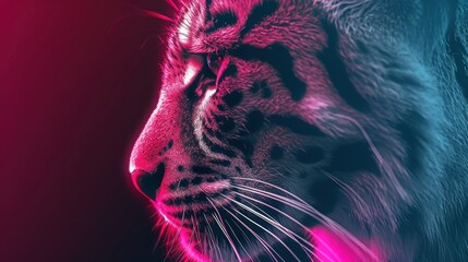 Artistic neon portraits of animals, rendered in vibrant colors and dynamic compositions, perfect for bold and imaginative artistic expressions.