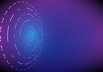 Futuristic technology circle abstract background with free space