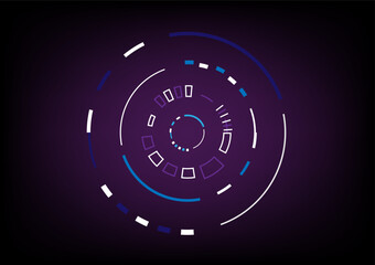 Futuristic technology circle abstract background with free space