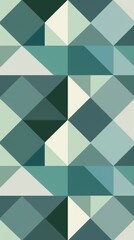 Fototapeta premium Abstract Green and White Geometric Pattern Wallpaper