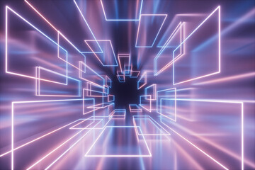 3D rendering ligjting science space