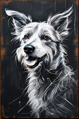 Naklejka premium the AI Image Generator, dog is grinning and his mouth is open