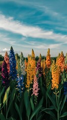 The background image of the colorful flowers background nature