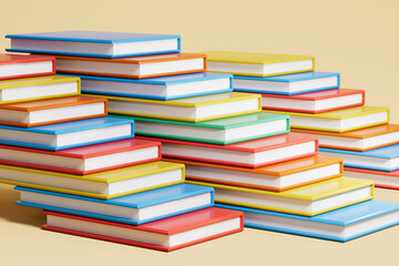 3D rendering book and reading picture