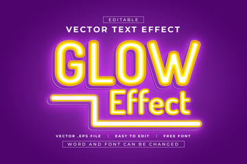 Fototapeta premium Glow Effect editable text effect