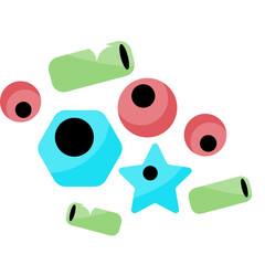 Colorful Beads Element