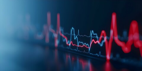 Visualizing Heart's Electrical Activity Through Cardiogram. Concept Medical Science, Cardiology, Heart Health, Technology, Electrocardiography