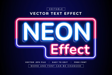 Neon Effect editable text effects