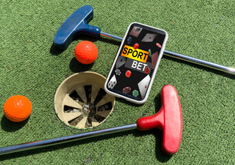mini golf sports betting on a smartphone © Angelov