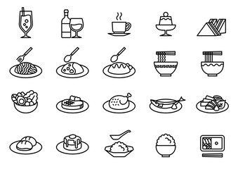 飲食アイコン04　Food and Beverage Icons