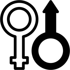 Gender, Sex, Male And Female, Sex Symbol, Shapes and Symbols Icon