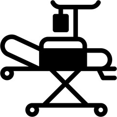 Stretcher, Hospitalization, Hospital Bed, Health Clinic, Health Care Icon