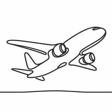 recommend clip art: 
silhouette airplane thin lines flat colors