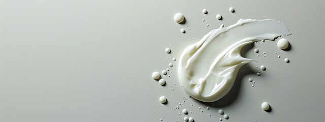  A tight shot of a milk bottle on a pristine white background, displaying droplets at its base