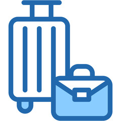 Fototapeta premium Vector Icon Baggage, Suitcase, Travel, Holidays, Luggage, Briefcase