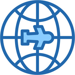 Vector Icon Airline, World, Tour, Transportation, Aero plane, Travel