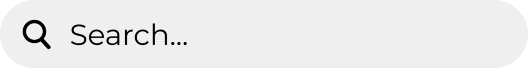 Search bar for web and app vector illustration with transparent background