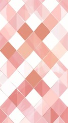 Fototapeta premium Diagonal Pattern Pink And White Wallpaper With Geometric Shapes