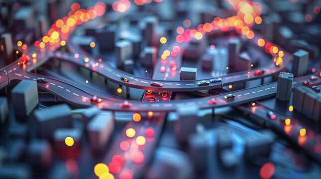 City Road Congestion Map: A traffic app highlighting congested areas and suggested detours