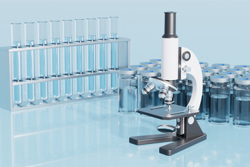 3d rendering medical and science equipment