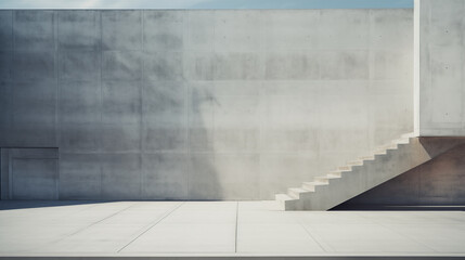 Abstract building modern design, Concrete walls. Minimalist style.