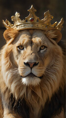 Fototapeta premium a with a golden crown on his head