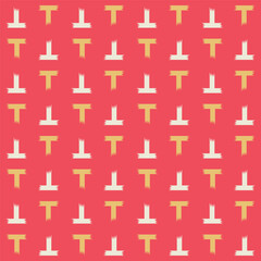 Japanese Embroidery T Motif Vector Seamless Pattern