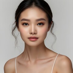 Naklejka premium portrait of a woman with makeup