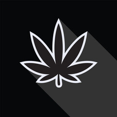 Canabis Icon. Ganja Leaf Symbol