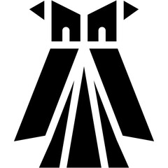 Vector Icon Dress, Handicrafts, Art, Design, Origami, Craft