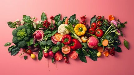 Healthy vegetables design on background.