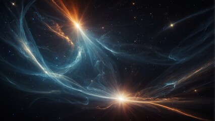 Obraz premium Space Industry - Deep, dark backgrounds with bright spots and rays of light, inspired by the starry sky